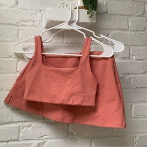 Girlfriend Collective Sports Bra and Skort Set